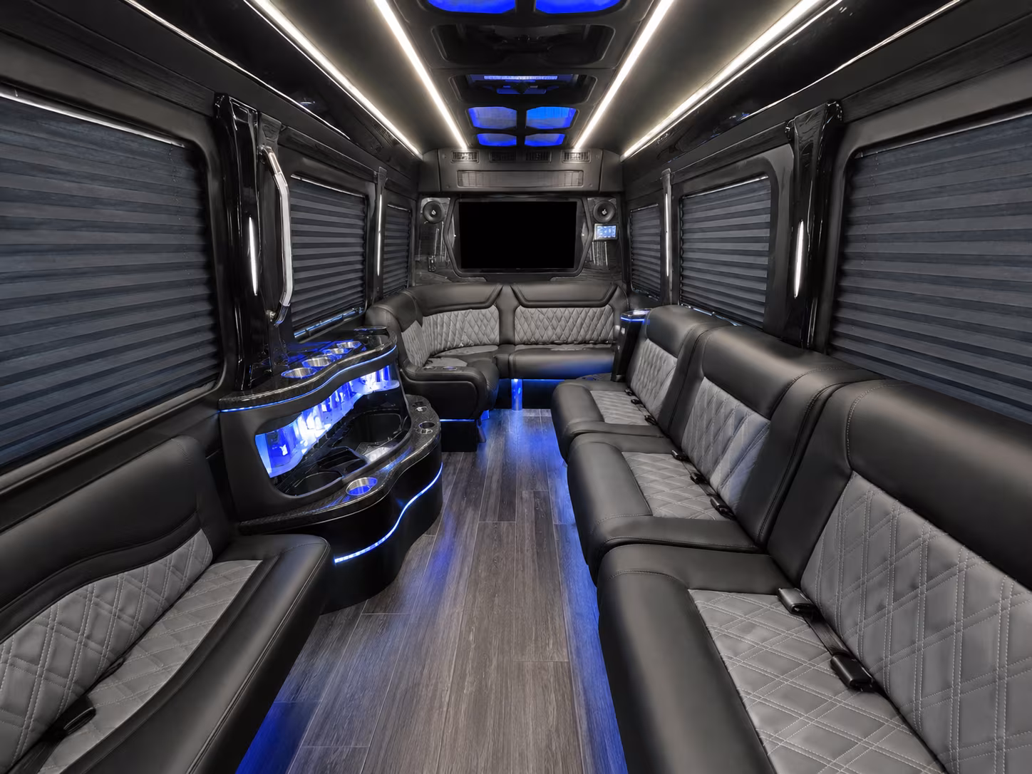chino hills 50 passenger party bus inside